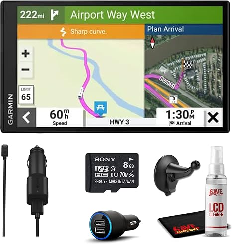 Garmin RV 795 RV Navigator Bundle | For RV Travel & Navigation | Touchscreen Display | Preloaded Maps | Includes Cleaning Kit + More