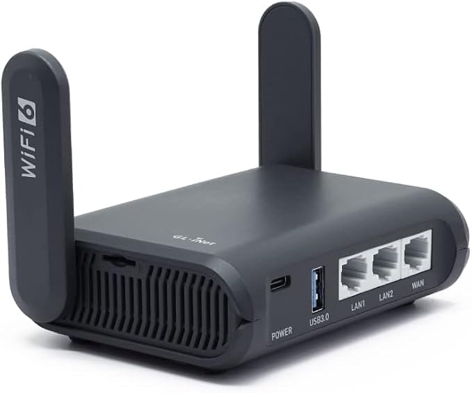 GL.iNet GL-AXT1800 Slate AX Pocket-Sized Wi-Fi 6 Travel Router with VPN