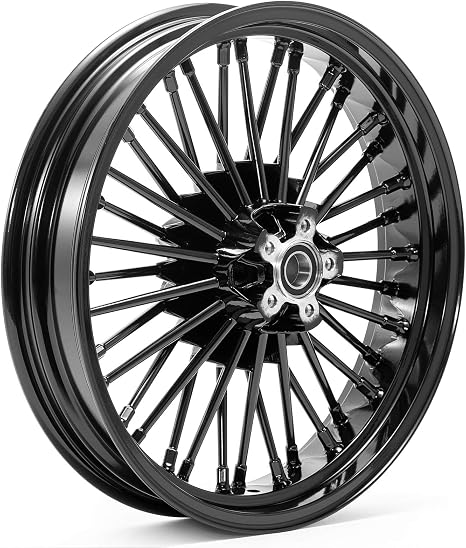TOFR 18x3.5 Fat Spoke Front Wheel Black For Harley Touring Baggers 84-08