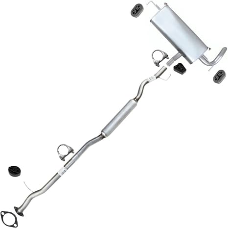 Resonator Pipe & Muffler Exhaust System fits Nissan Rogue 2014-2019 2.5L | Stainless Steel | Northeastern Exhaust | Free Clamps, Hangers and Gasket