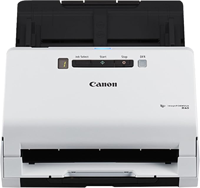 Canon imageFORMULA R40 - Office Document Scanner, Windows and Mac, Duplex Scanning, Easy Setup, Scans a Wide Variety of Documents, Scans to Cloud | Office Document Scanner, Windows, Mac, Duplex Scanning, Easy Setup, Scans a Wide Variety of Documents