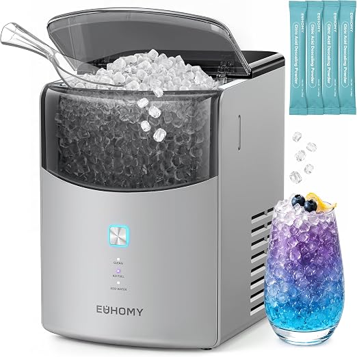 Euhomy Countertop Nugget Ice Maker, 35lbs Daily Sonic Crushed Ice Machine