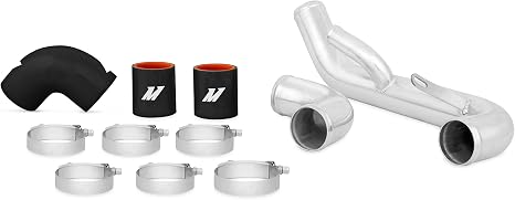 Mishimoto MMICP-EVO-10LBK Lower Intercooler Pipe Kit Compatible With Mitsubishi Lancer Evo X 2008-2015 Black