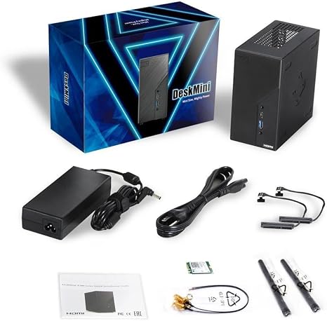 ASRock DeskMini B760 Series Ultra-Compact Mini-PC Barebone System, Supports 14th/13th/12th Gen Intel Core Processors, DDR4-3200, Blazing M.2 PCIe 5.0, USB 3.2 Gen2x2 Type-C, DisplayPort/HDMI/VGA