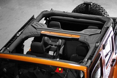 Rugged Ridge Roll Bar Cover for Jeep Wrangler - Fits 2007-2018 Jeep Wrangler JKU 4-Door - Easy Installation & Zipper Attachment - Hook & Loop Attachment - Vinyl