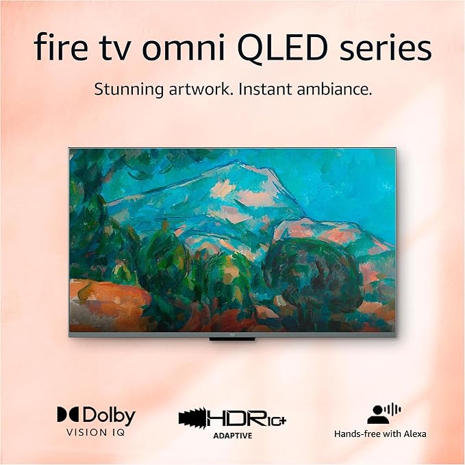 Amazon Fire TV 50" Omni QLED Series 4K UHD smart TV, Dolby Vision IQ, Fire TV Ambient Experience, local dimming, hands-free with Alexa