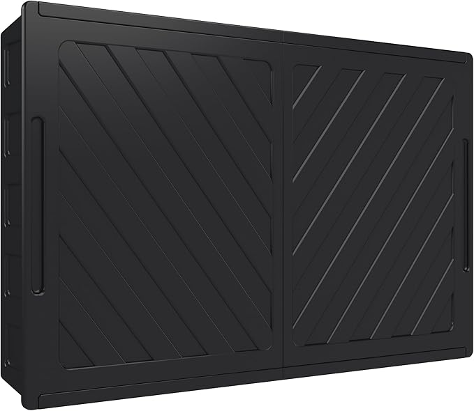 Outdoor TV Cover 55 inch Weatherproof, Hard Outdoor TV Enclosure with Frosted Plastic, Adjustable TV Wall Mount Bracket Included(36-55inch)