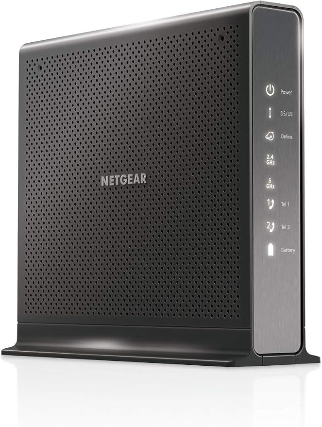 NETGEAR Nighthawk Cable Modem WiFi Router Combo with Voice C7100V (Renewed)