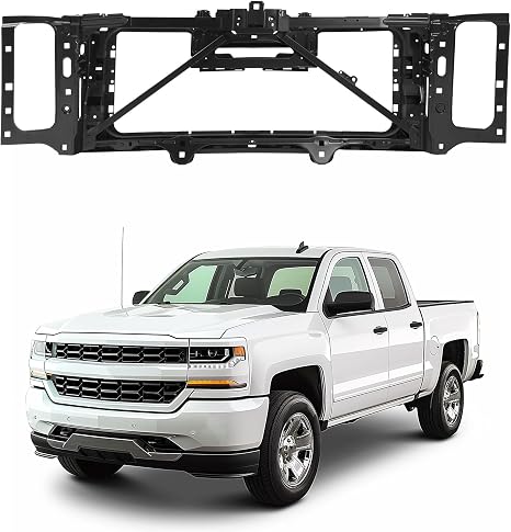 KUAFU Front Header Radiator Support Compatible with 16-19 Silverado 1500