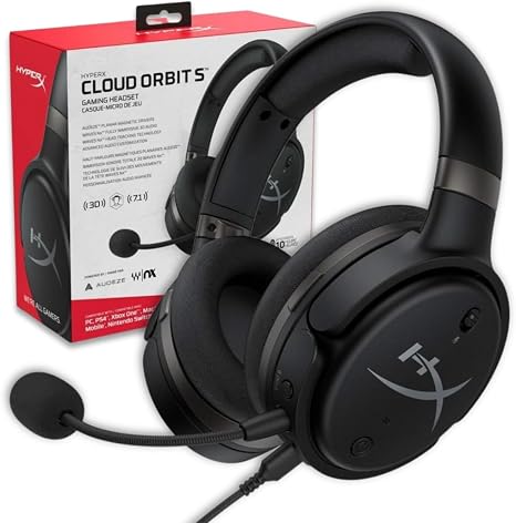 HyperX Cloud Orbit S-Gaming Headset, Head Tracking, Compatible with PC, Xbox One, PS4, Mac, Mobile, Nintendo Switch, Planar Magnetic Headphones (HX-HSCOS-GM/WW) (Renewed)