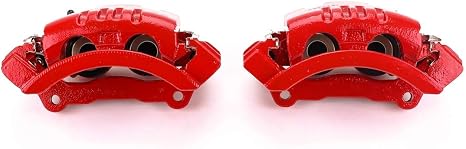 PowerStop Rear Red Powder Coated Brake Caliper Pair for Dodge Ram 1500 2006-08 |Ram 2500 2003-08 |Ram 3500 2003-08 - High-Temp Brake Caliper Upgrade, S4894