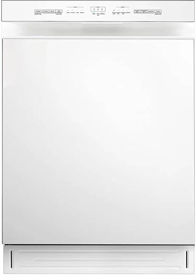 Midea MDF24P1BWW 52 dBA White Front Control Hybrid Tub Dishwasher