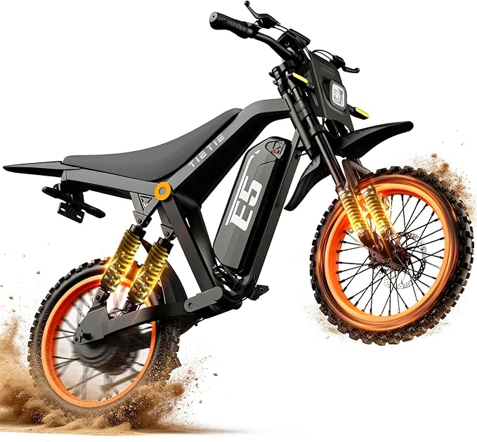 Electric Dirt Bike, 1500W Peak Electric Motorcycle with 48V 20AH Battery, Full Disc Brake and Suspensions, 50-Mile Range, 32 MPH, LCD Display & NFC Start, Off-Road E Dirt Bike
