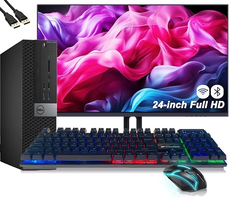 Dell OptiPlex 5040 SFF Desktop Computer PC Bundle Setup with New 23.8" FHD Monitor, Inter Core i5-6600 3.3GHz, 8GB RAM, 256GB SSD, Keyboard & Mouse, Wi-Fi, Bluetooth, Windows 11 Pro (Renewed) | Desktop Computer PC, i5 up to 3.9GHz, 23.8 inch FHD, WiFi,BT,