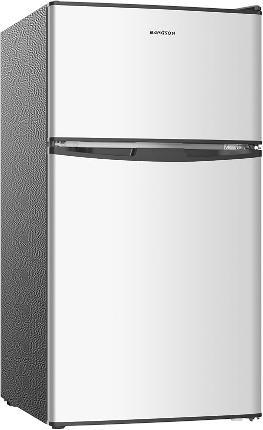 3.2 CU.FT Mini Fridge with Freezer for Bedroom Office Silver