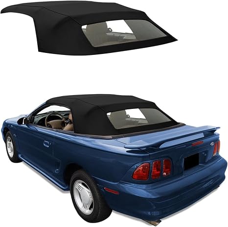 Sierra Auto Tops & Seats Convertible Top for 1994-2004 Ford Mustang - Black, Sailcloth Vinyl - Convertible Top Replacement with Heated Glass Window