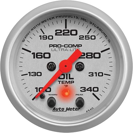 AUTO METER 4340 Ultra-Lite Electric Oil Temperature Gauge