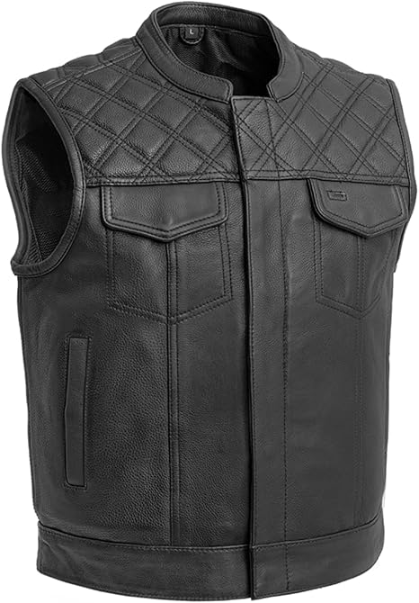 First Mfg Co - Upside - 2" Shorter Men's Leather Motorcycle Vest