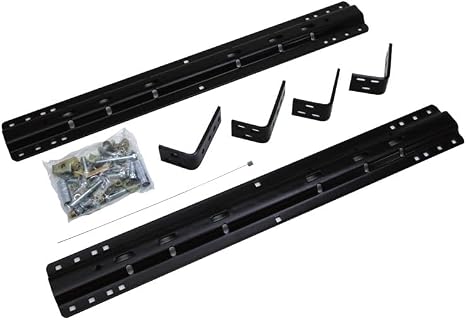 Draw-Tite Reese Fifth Wheel Hitch Mounting System Rail & Bracket Kit, Compatible with Select Chevrolet, Dodge, Ford, GMC, Nissan, RAM, Toyota Vehicles, Black