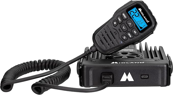 Midland MXT575 50W MicroMobile GMRS Two-Way Radio | Integrated Control Microphone, 15 Hi Power Channels, 8 Repeater Channels, NOAA Weather Scan and Alert and 142 Privacy Codes