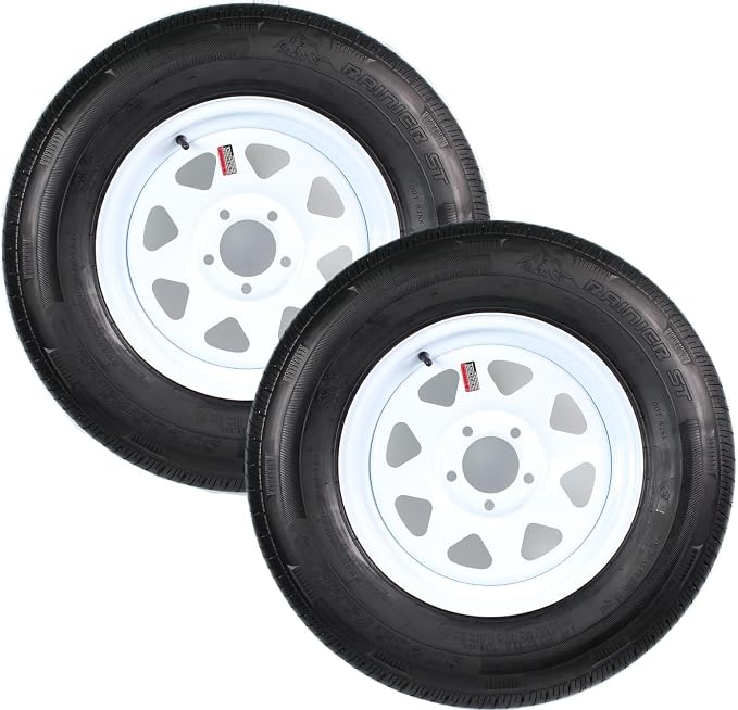eCustomrim 2-Pack Radial Trailer Tire Rim Assembly ST225/75R15 LRD 5 Lug
