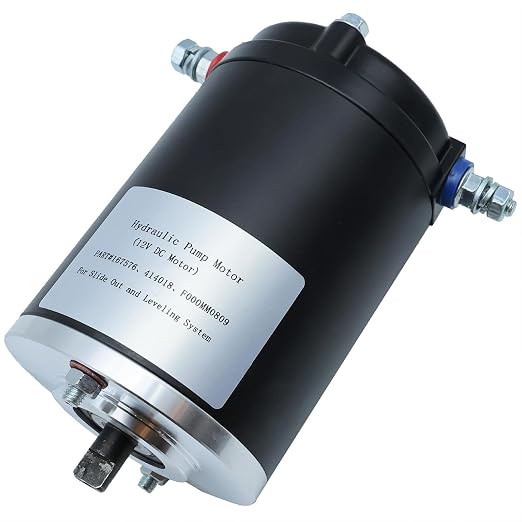 Bi-rotational Hydraulic Pump Motor Slide Out Replacement Pump Motor 167567 Fit for Lippert Components Leveling System,Replace 414018, 414849, F000MM0809