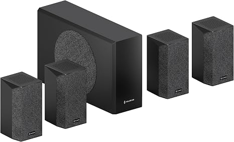 Valerion ThunderBeat 4.1.2, Wireless Dolby Atmos Surround Sound System with Subwoofer, 720W Power, 4 Wireless Surround Speaker, 360° Dome Sound, <30ms Latency, Home Theater Sound System for Projectors
