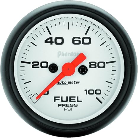 Auto Meter 5763 Phantom Electric Fuel Pressure Gauge, 2-1/16" (52.4mm)