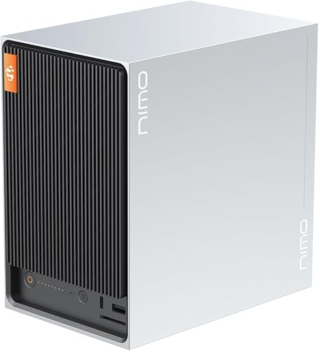 NIMO AI NAS, Agentic Computer Mini PC and AI Server, Intel Core Ultra 5 320 (up to 4.6 GHz, beat AI 5 340) up to 132TB ZFS Hybrid Storage, for 24hr AI Agent