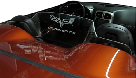 Wind Deflector for Convertible Compatible with 2005-2013 Chevrolet Corvette C6 - Control air flow, cut down backdraft & noise - GM Licensed - Easy Install - Laser-Etched Design