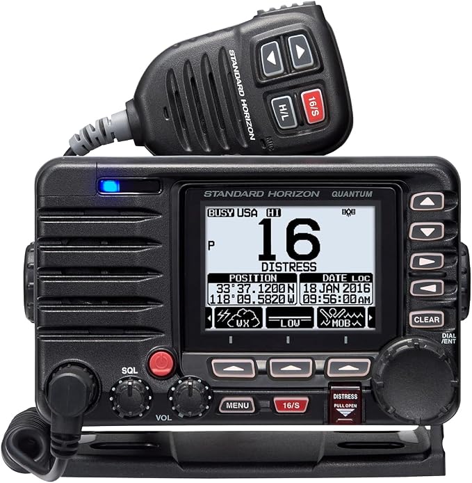 Standard Horizon Quantum GX6000 25W Commercial Grade Fixed Mount VHF w/NMEA 2000, Integrated AIS receiver, & Speaker Mic | Integrated AIS receiver, & Mic