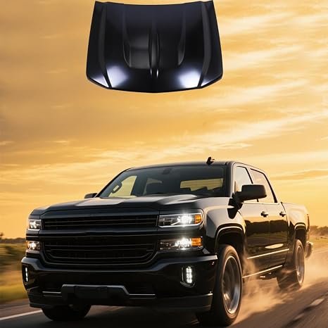 CAREONLINE Front Hood Panel Fit for 2016-2018 Che-v-y Silverado (OL250701)