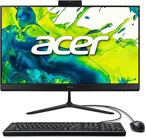 Acer Aspire C24 AIO Desktop | 23.8" Full HD IPS 120Hz Display | Intel Core i3-1305U | Intel UHD Graphics | 8GB DDR4 | 256GB PCIe SSD | Wi-Fi 6 | USB Keyboard & Mouse | C24-2YE13U3UNL-UR12