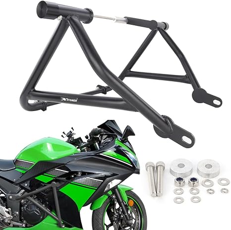 Xitomer Crash Cage Engine Guard Compatible with Ninja 300 2013-2017 Stunt Cage with Replaceable POM Sliders Race Rail & Frame Protection