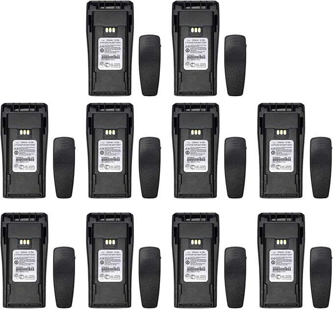 10PCS NNTN4497DR NNTN4497CR [Upgraded] for Motorola CP200 CP200D Battery | 7.4v Battery, for Motorola CP200d Battery, CP150, CP340, CP360, CP380, GP3688, GP3188, XIRP3688,NNTN4496,NNTN4497, NNTN4497AR