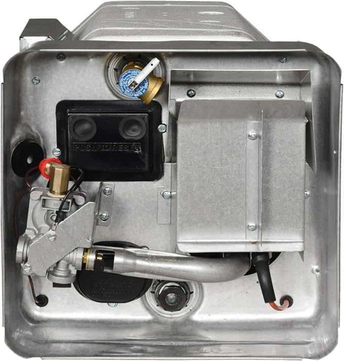 Suburban Advantage RV Tank Water Heater SW10DE - 10 gallon Porcelain Lined Steel Tank with Direct Spark Ignition (DSI) and Incoloy Electric Element (5243A)
