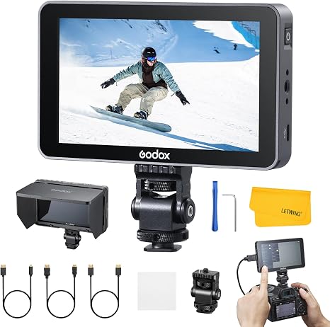 GODOX GM6S Pro Ultra Bright Camera Monitor 5.5" Touchscreen 4K HDMI Monitor