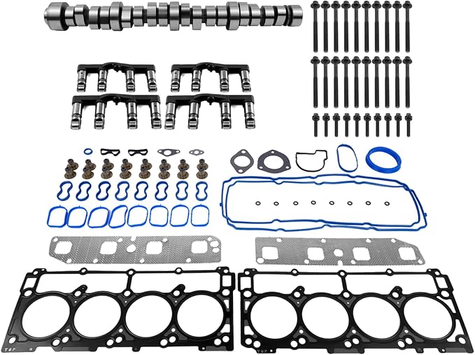 5.7 Hemi MDS Lifters Camshaft Kit w/Head Gasket Replacement for 2006-2008 Dodge Ram 1500 5.7L V8 53022064AA, 53021730AA, 53021726AD, 53021726AE, HS26284PT
