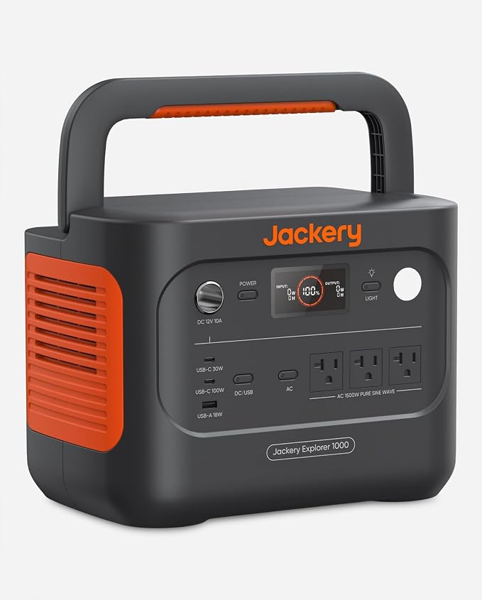 Jackery Explorer 1000 v2 Portable Power Station,1070Wh,1500W