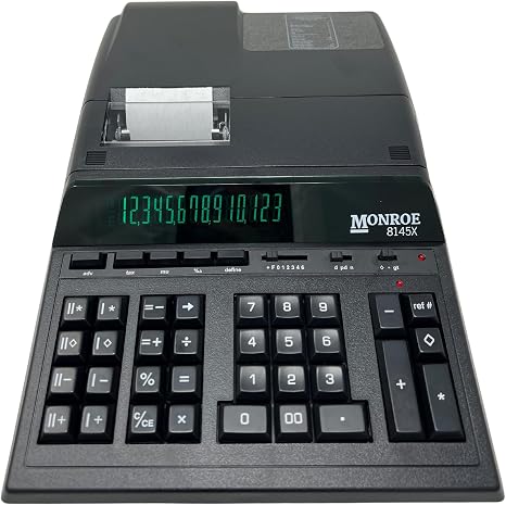 Monroe 8145X 14-Digit Printing Calculator with Large Display