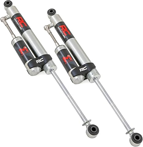 Rough Country M1R Monotube Rear Shocks with External Reservoir for Chevy Silverado & GMC Sierra 1500 (2007-2025 & Classic) w/0-4" Lift - 2-Pack
