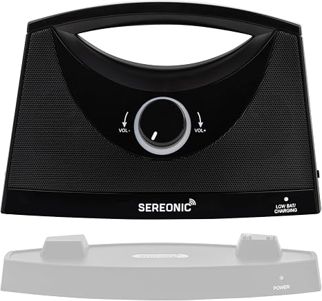 SEREONIC Extra Speaker Receiver Only Wireless TV Speaker System – TRANSMITTING Base and Audio Cables NOT Included – Pairs with BT-200 for Use of Multiple Speakers Around The House