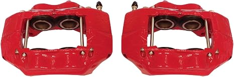 PowerStop Front Red Powder Coated Brake Caliper Pair for Toyota Tacoma 1995-04 - High-Temp Brake Caliper Upgrade, S1784