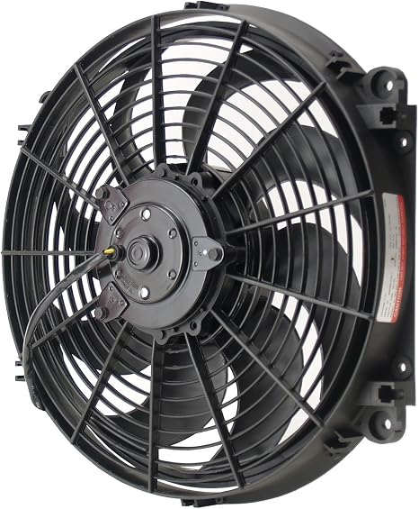 Derale 16514 14" Tornado Electric Fan Premium Kit , Black