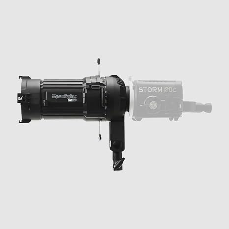 Aputure Spotlight Mini Projection Lens Modifier Kit 36° Lens | Mini ProLock Mount for Aputure STORM 80c, Creates Controlled Beam Effects for Creative Lighting