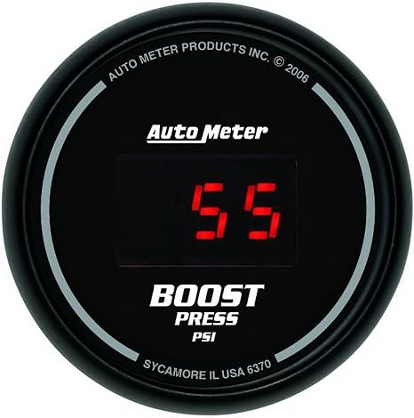 Auto Meter 6370 Sport Comp Digital 2-1/16" 22037 PSI Digital Boost Gauge
