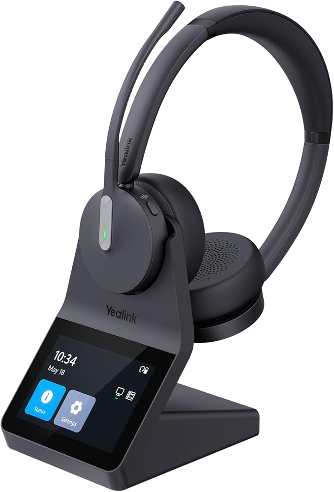 Yealink HA64 Pro Duo Wireless Headset, DECT & Bluetooth, Noise Cancelling | Up to 600 ft DECT range and 32H Bluetooth talk time keep you connected all day, in office or out