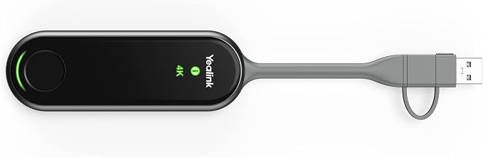 YeaLink WPP30 USB Type-C 4K Wireless Presentation Pod, Black (1303112)
