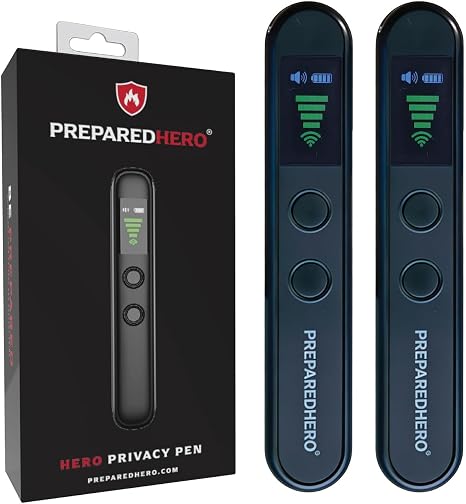 Prepared Hero Privacy Pen, Hidden Camera Detector & RF Signal Finder, 2 Pk