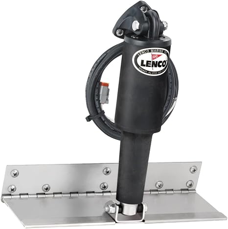 Lenco 15052-101 LS Trim Tab Kit - 4" x 12", Standard Finish,Black